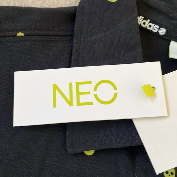 Adidas NEO Men’s Skull Glow in Dark Black Polo Golf Shirt ~ Medium ~ NWT RARE!💀 - Picture 7 of 9